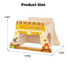 mini&moe Hamster Hideout con plataforma superior para acceso a comida y juguetes