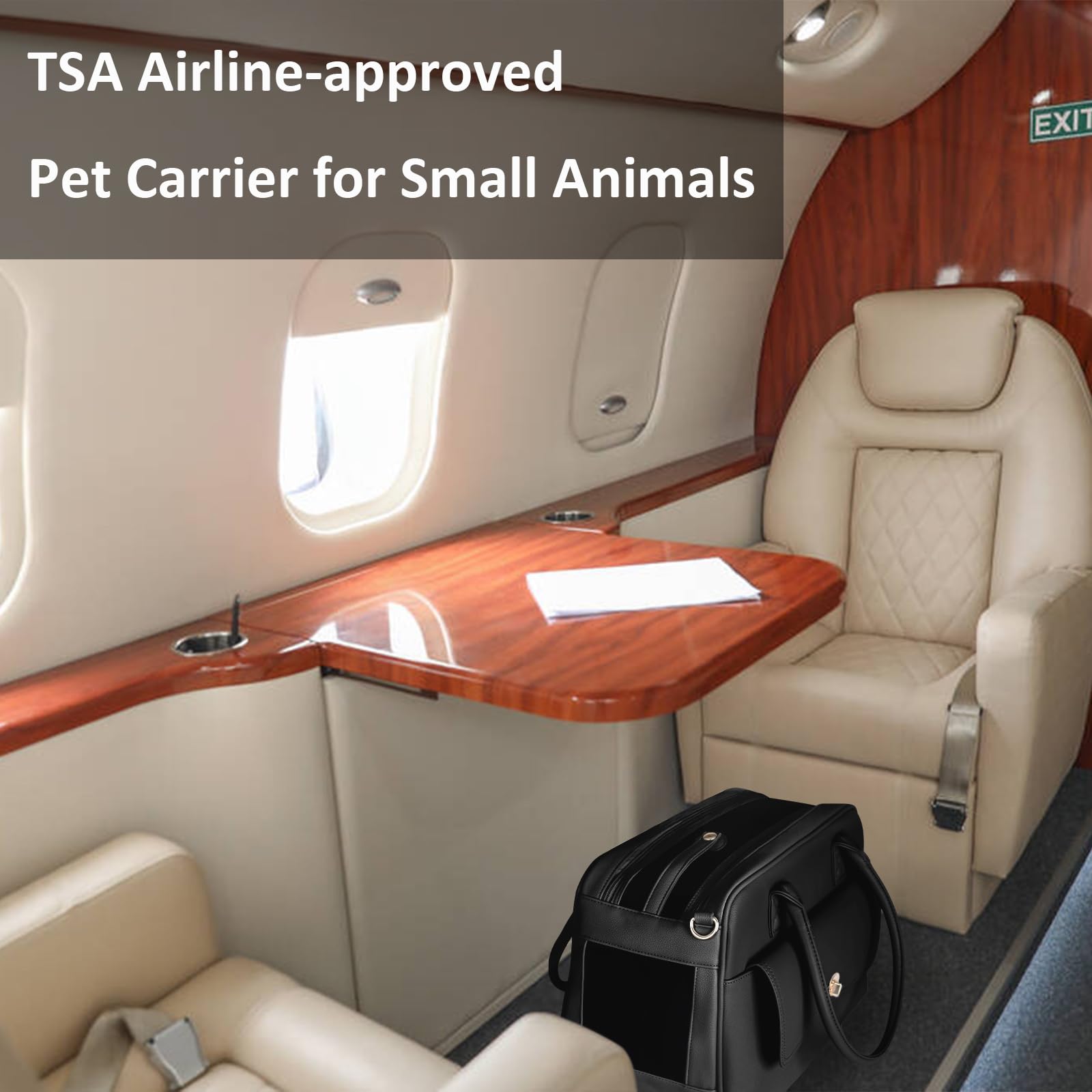 Bolso portador de Minsong, aprobado TSA, ideal para viajes en avión con mascotas pequeñas.
