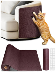Minyii alfombra rasca-gato 39,4 x 15,8 pulgadas marrón protege muebles y ofrece espacio de juego