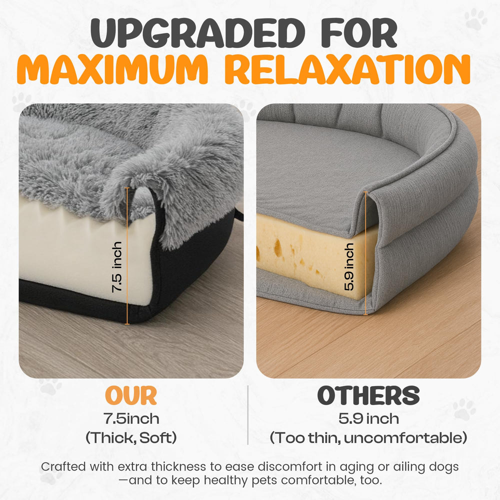 Miorun cama ortopédica grande base espuma huevo distribuye peso.