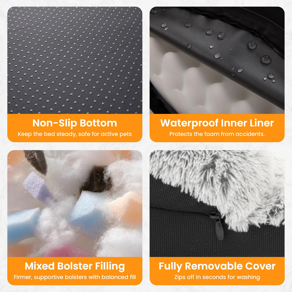 Miorun cama ortopédica grande fácil limpieza con funda lavable.