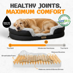 Miorun cama ortopédica grande con interior impermeable protege la espuma.