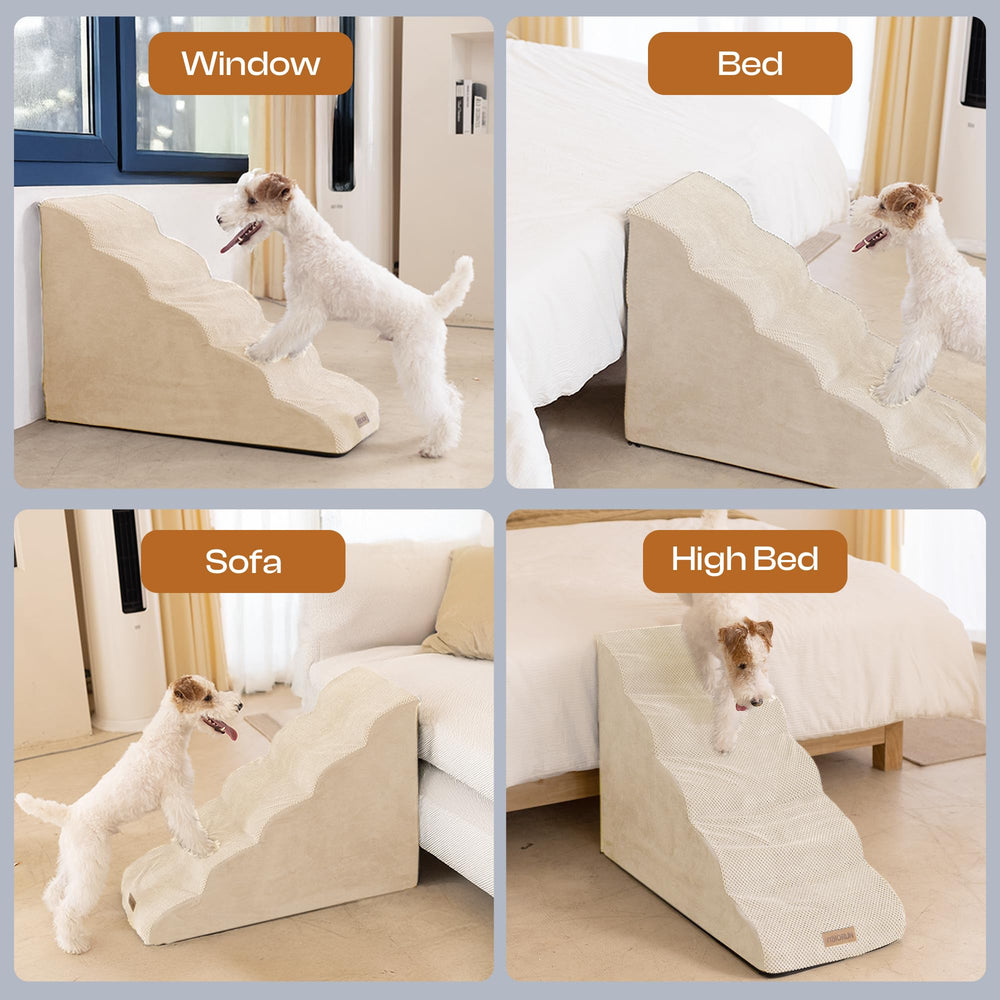 Funda lavable y suave para escaleras de perros.