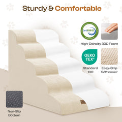 Escalera Miorun para perros de hasta 80 lb, soporte estable para razas grandes