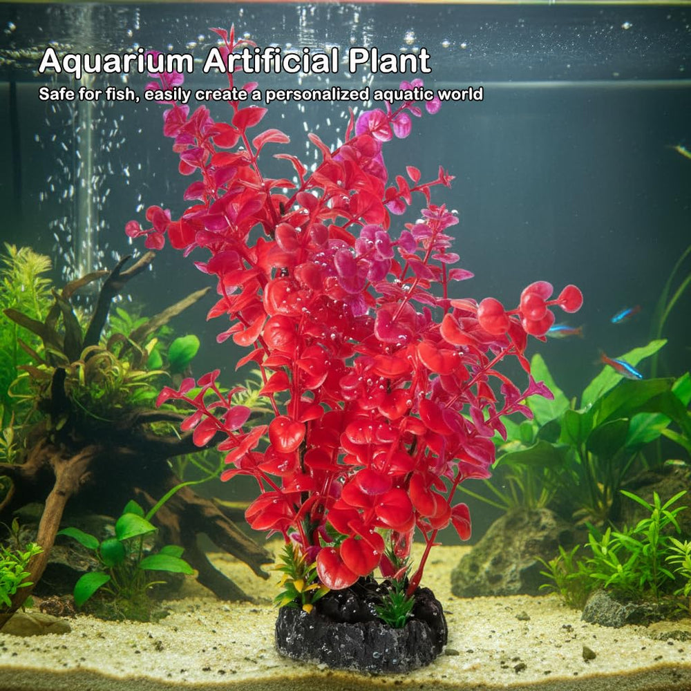 Mipukbay plantas artificiales para acuario, aspecto natural y mantenimiento mínimo
