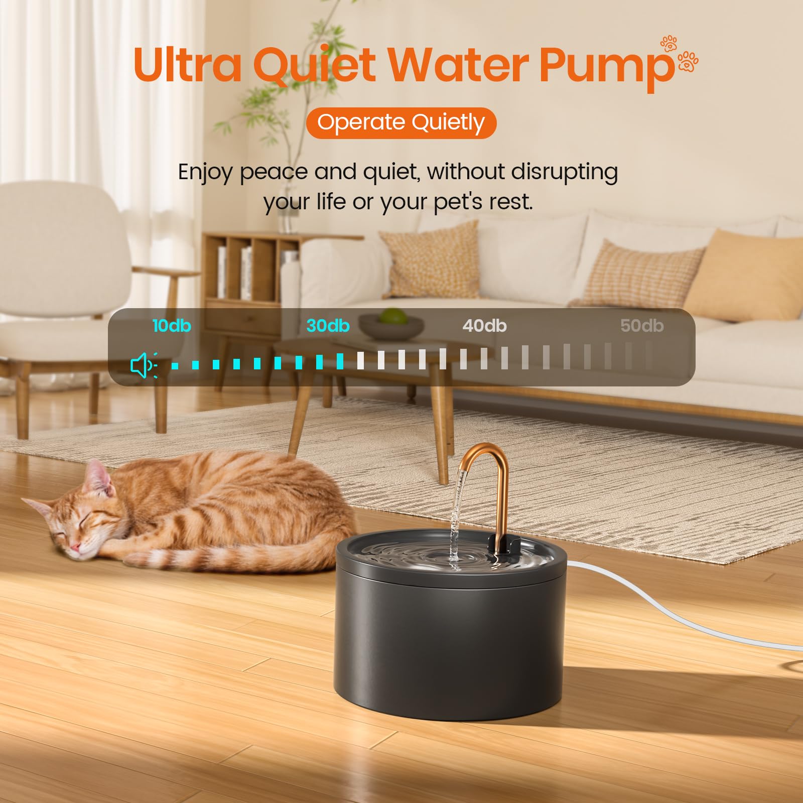 MISFANS filtro doble, espuma y carbón activado, agua más limpia para tu gato.