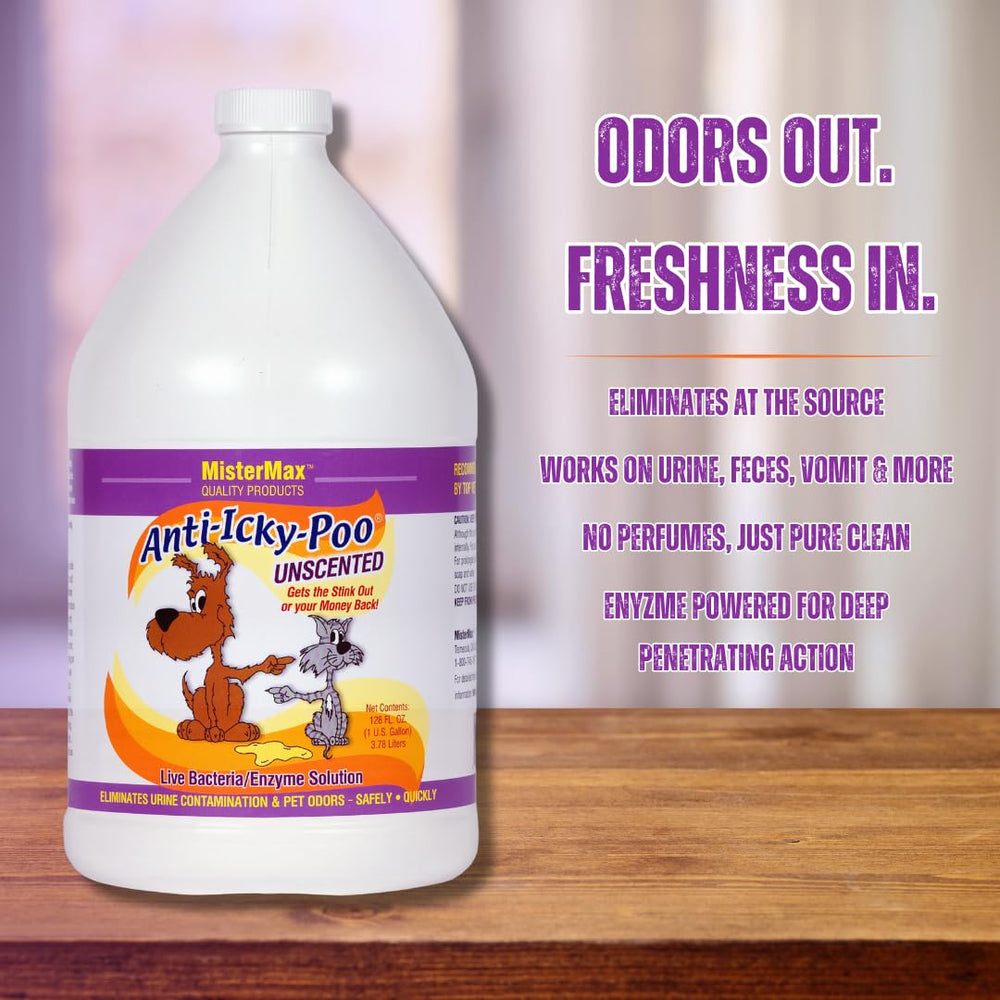 Mister Max Anti Icky Poo: spray enzimático para manchas y olores de mascotas