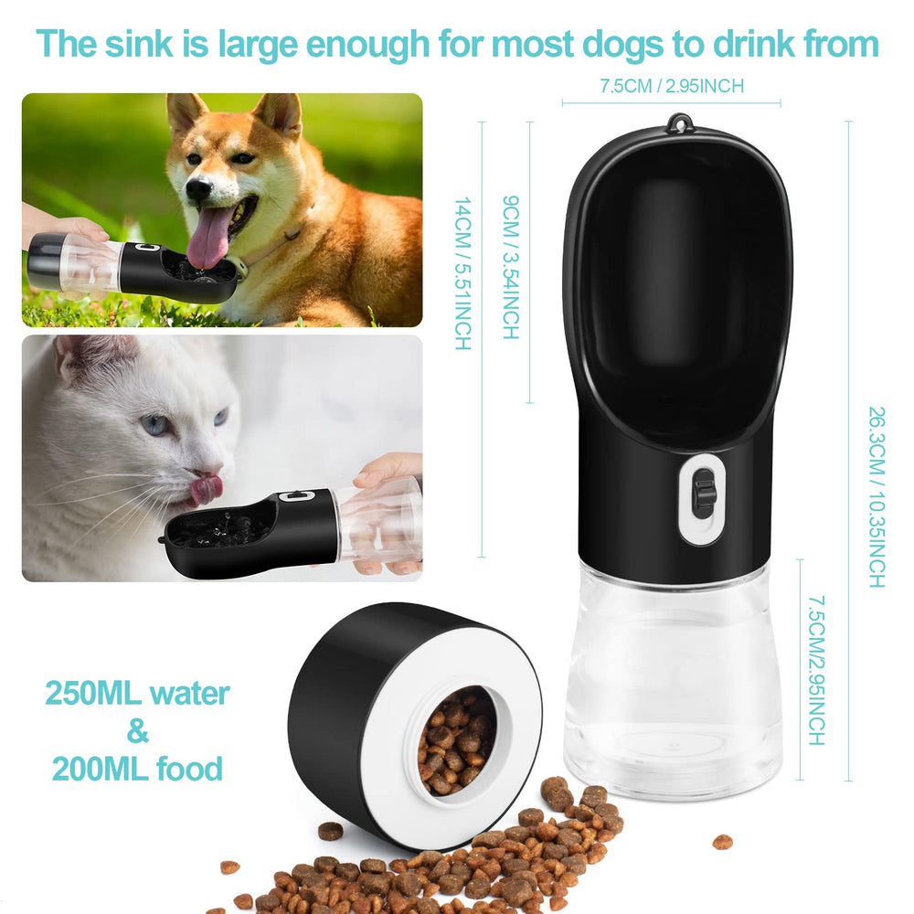 Misthis contenedor alimento perro integrado: alimento y agua en un solo dispositivo