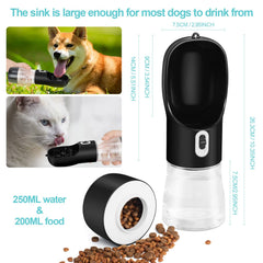 Misthis contenedor alimento perro integrado: alimento y agua en un solo dispositivo
