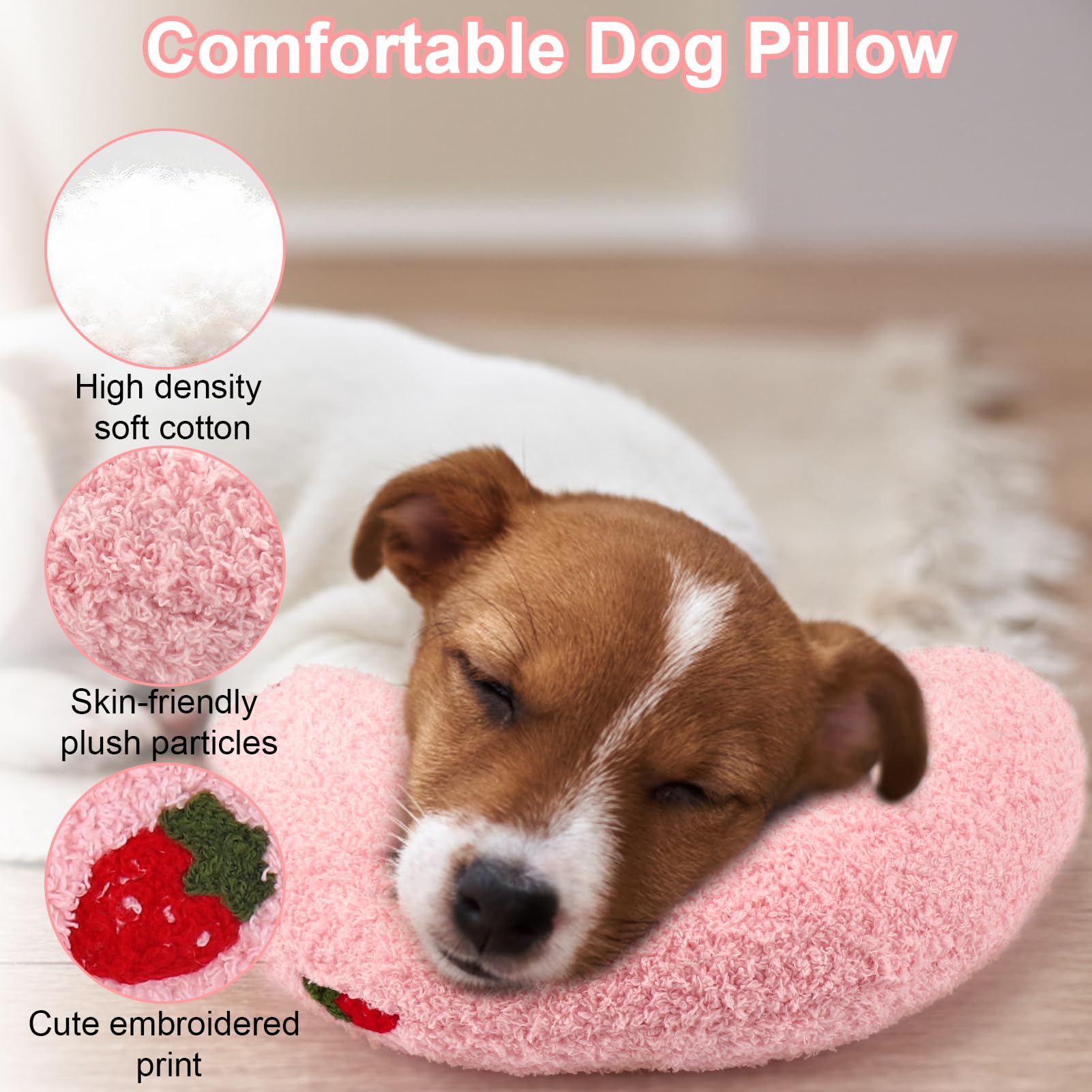 Detalle de tejido suave de la almohada Mity Rain para perros.