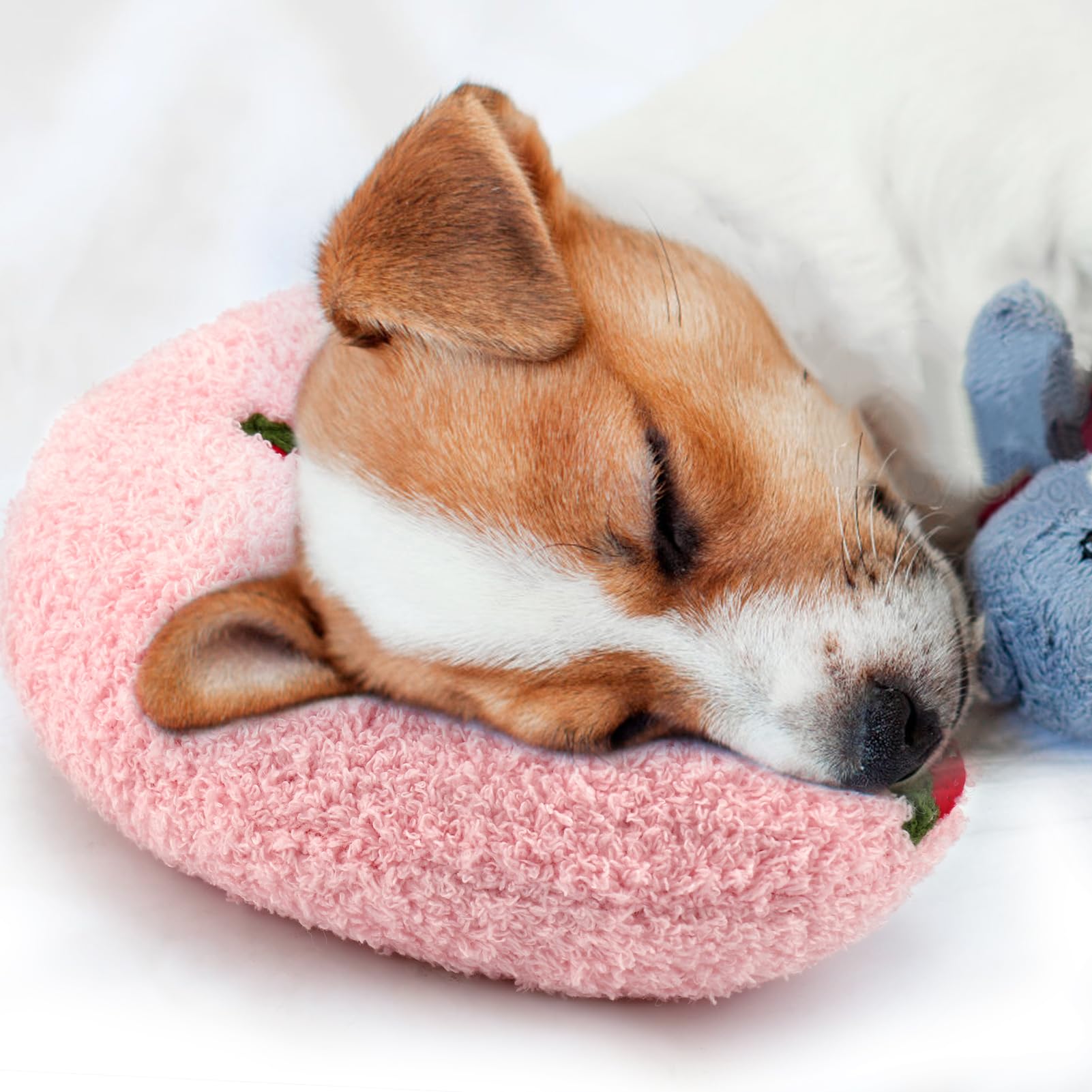 Almohada Mity Rain para ansiedad canina, vista frontal, promueve calma y confort.