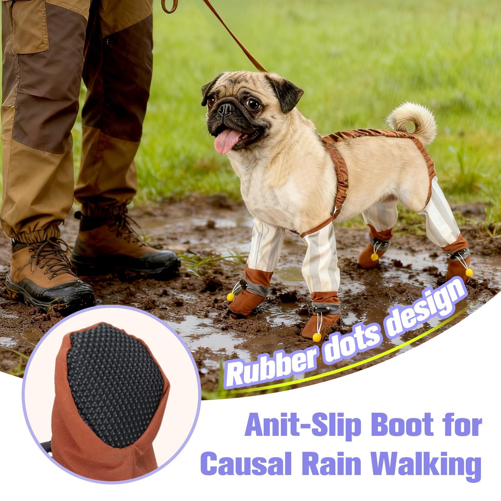 Mity rain, botas impermeables ligeras, fáciles de limpiar tras paseos mojados.