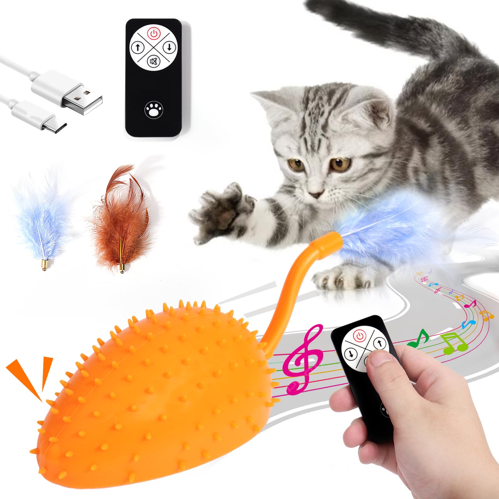 Juguete interactivo Mity Rain para gato con control remoto para interacción mejorada