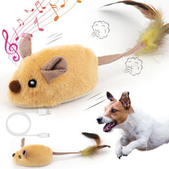 Juguete ratón interactivo de Mity Rain para perros que fomenta juego activo.
