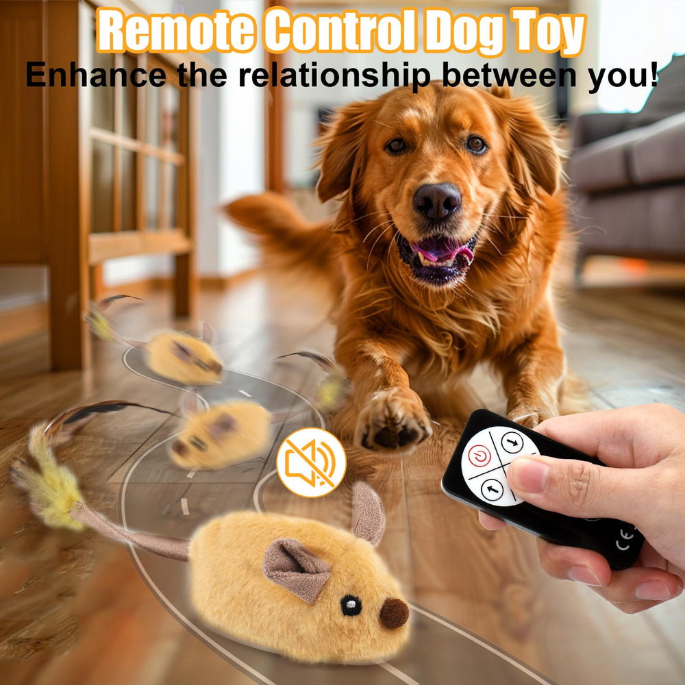 Juguete perro con cola extendida de Mity Rain para juego dinámico.