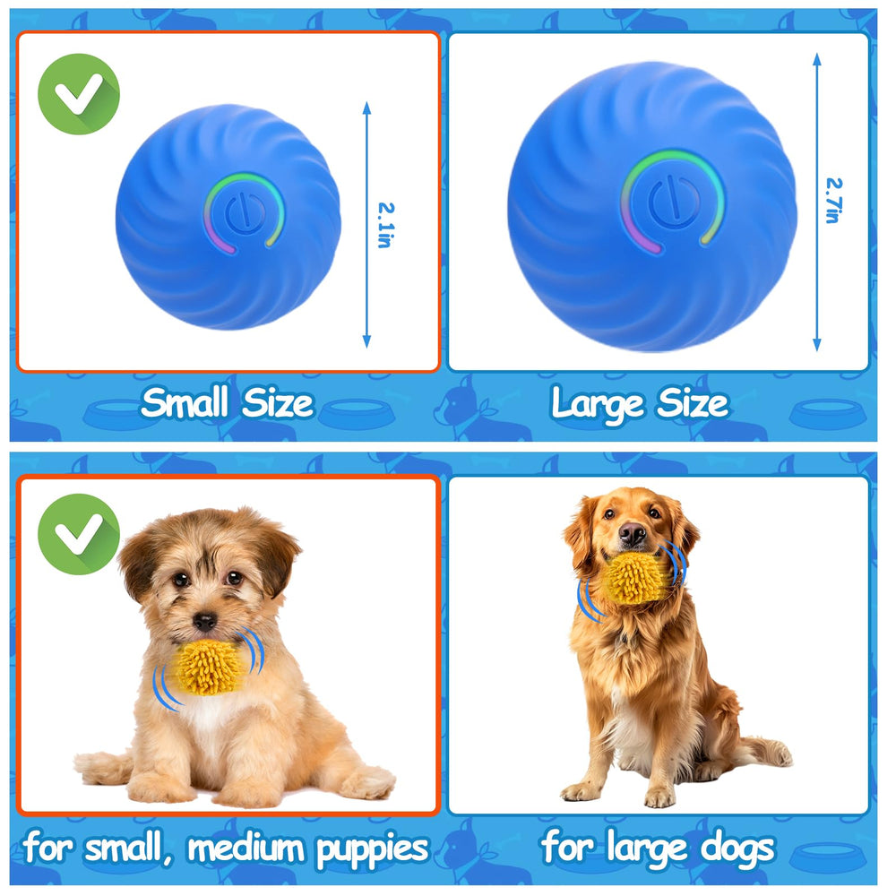 Pelota activada por movimiento de Mity Rain para juego autónomo.