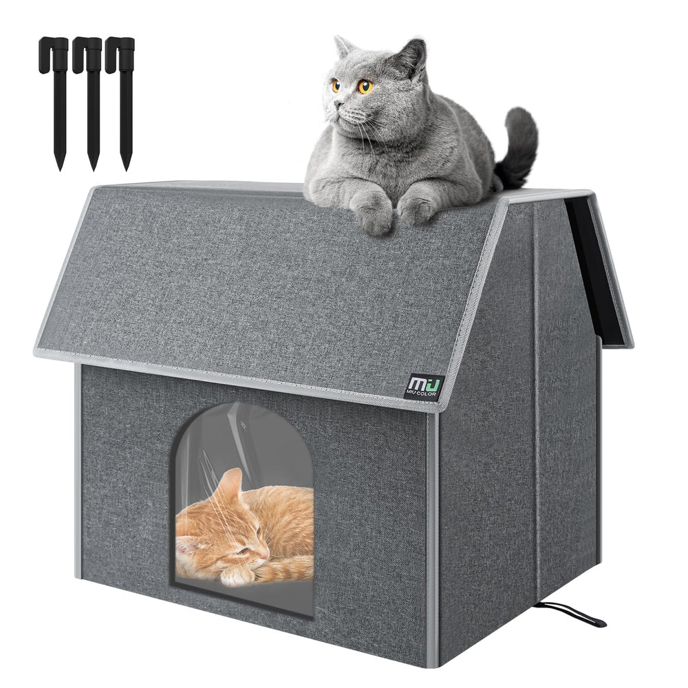 MIU COLOR casa para gatos exterior grande, uso al aire libre