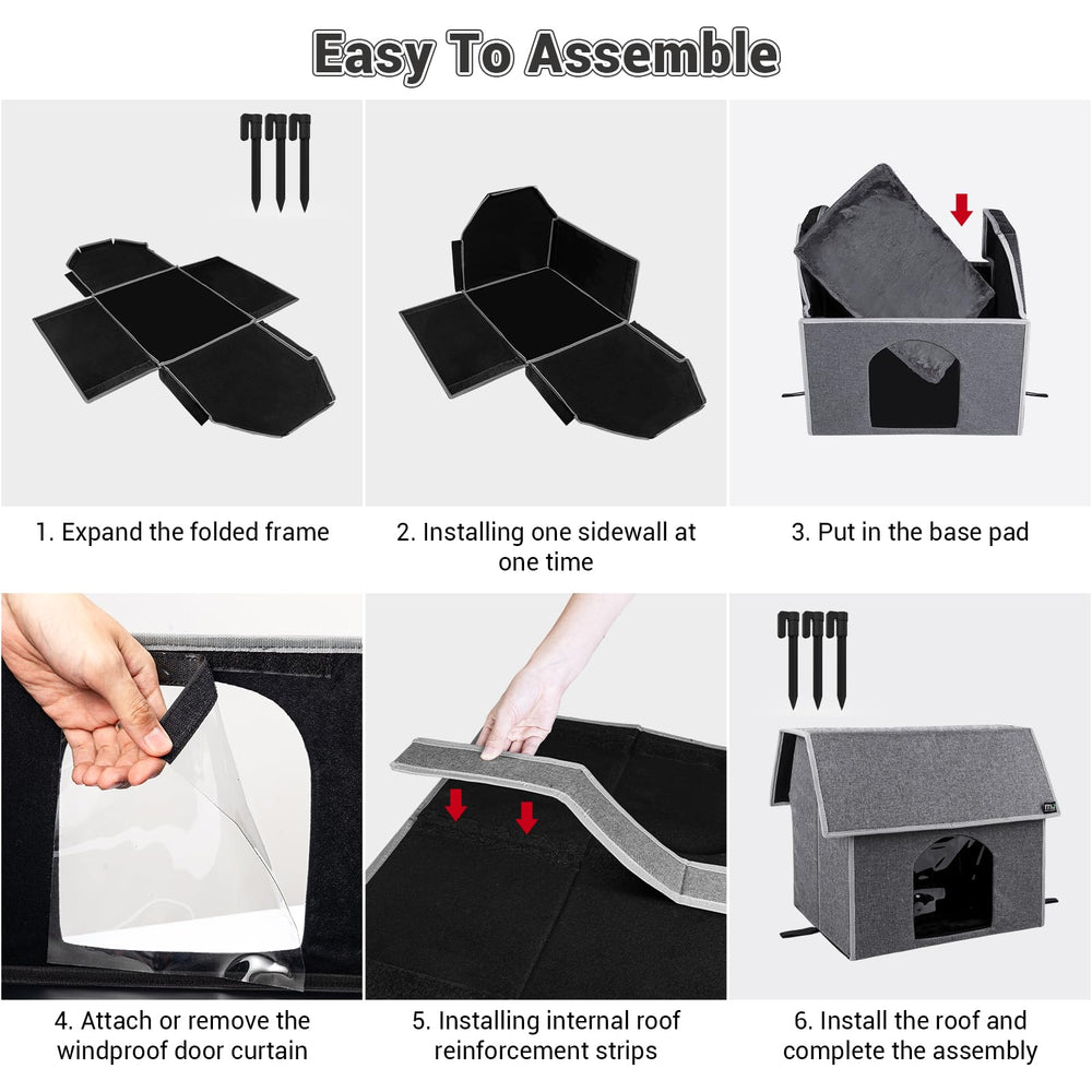 MIU COLOR casa para gatos versátil, ideal para garaje, patio o jardín