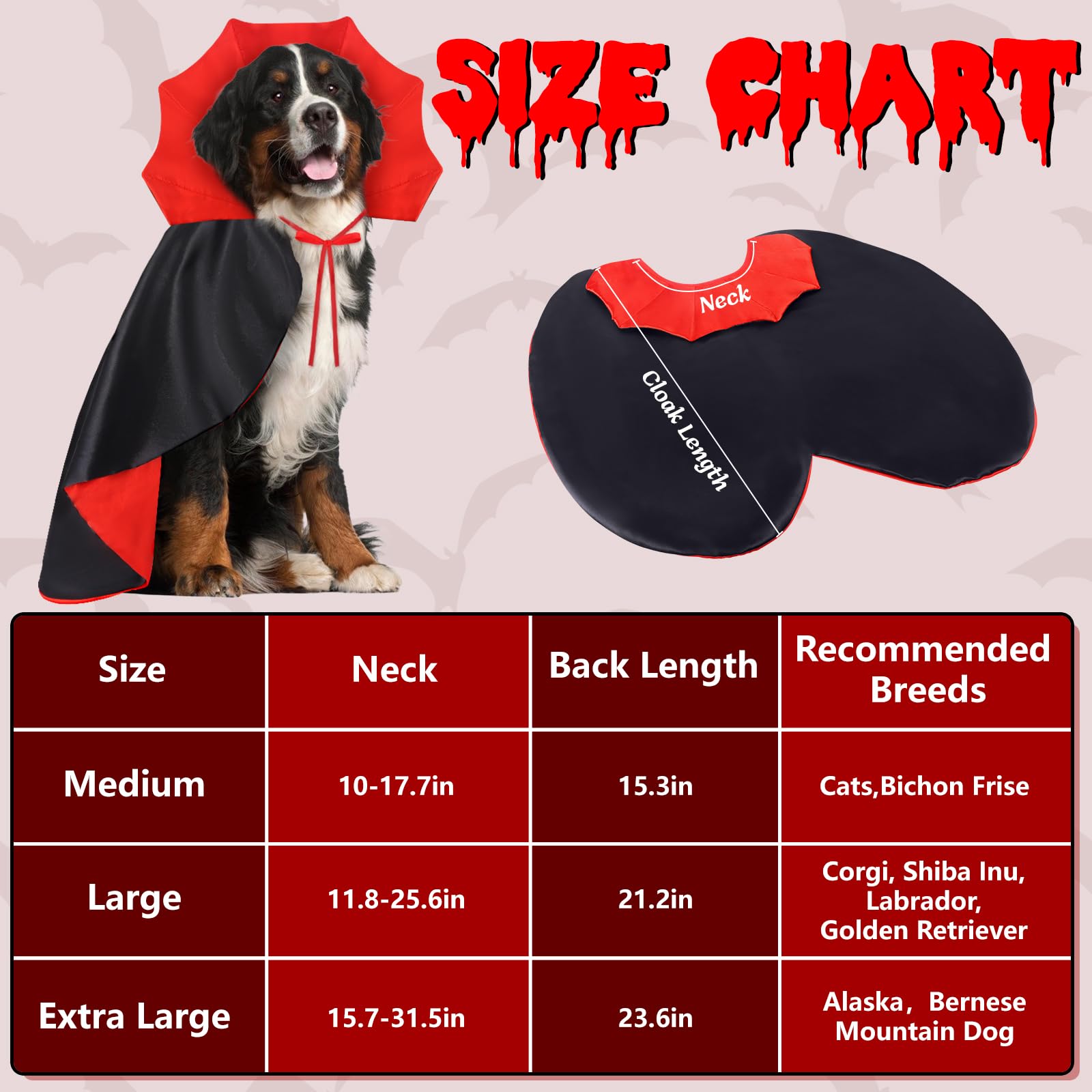 Miucat capa para perros con correa ajustable, ajuste seguro y cómodo durante fiestas.