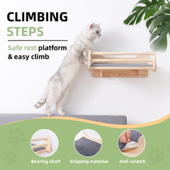 Miuzmore escalera pared gato: accesorio compacto para escalada vertical.