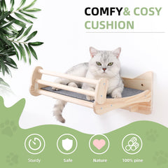Miuzmore plataforma pared gato: escalón cómodo para trepar y explorar.