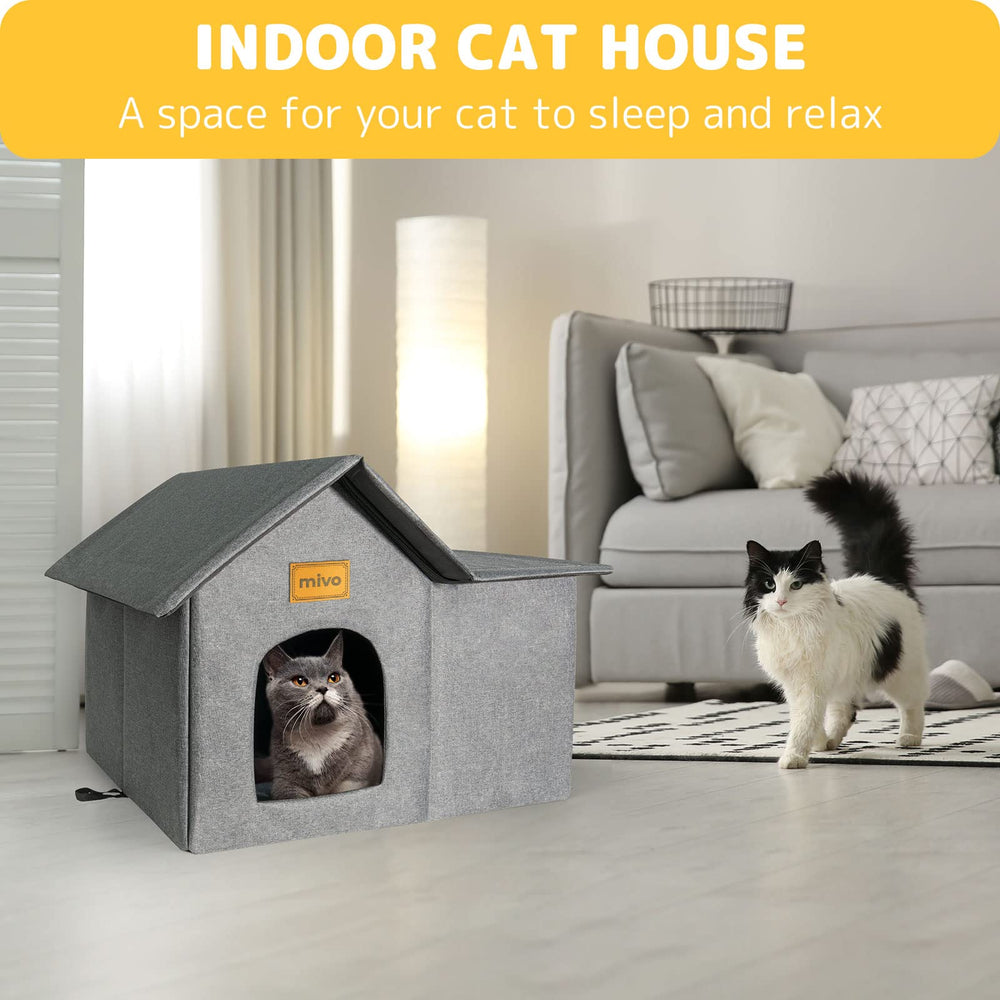 Mivo casa gato exterior impermeable para días lluviosos