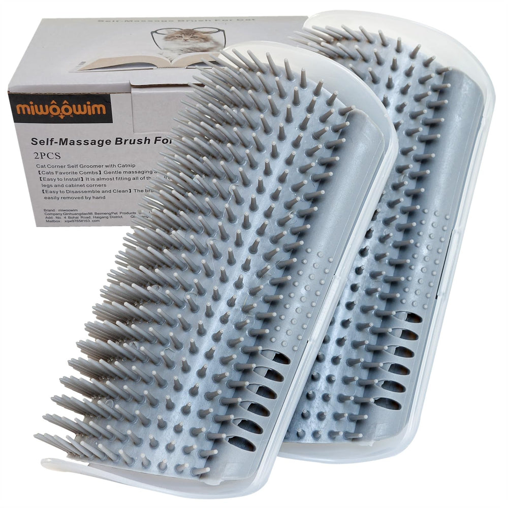 Miwoowim Extendido: cepillo de autocuidado de 6,1 pulgadas para gatos, ideal para rascar y masajear