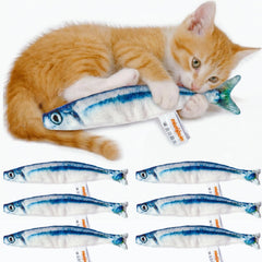 Miwoowim Saury: conjunto de 6 juguetes suaves para gatos.