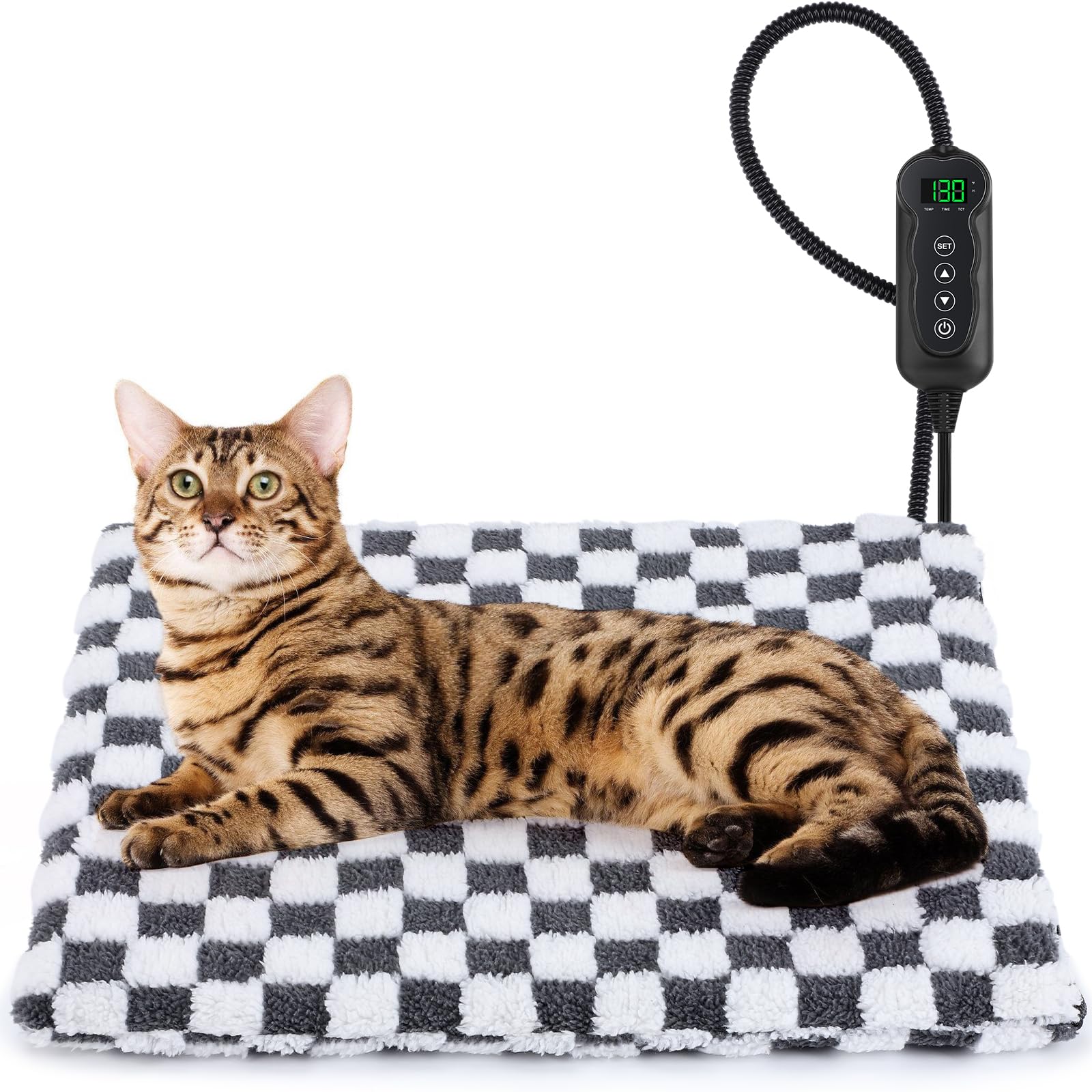 MIXJOY almohadilla caliente para mascotas con 11 niveles de temperatura para calor personalizado.