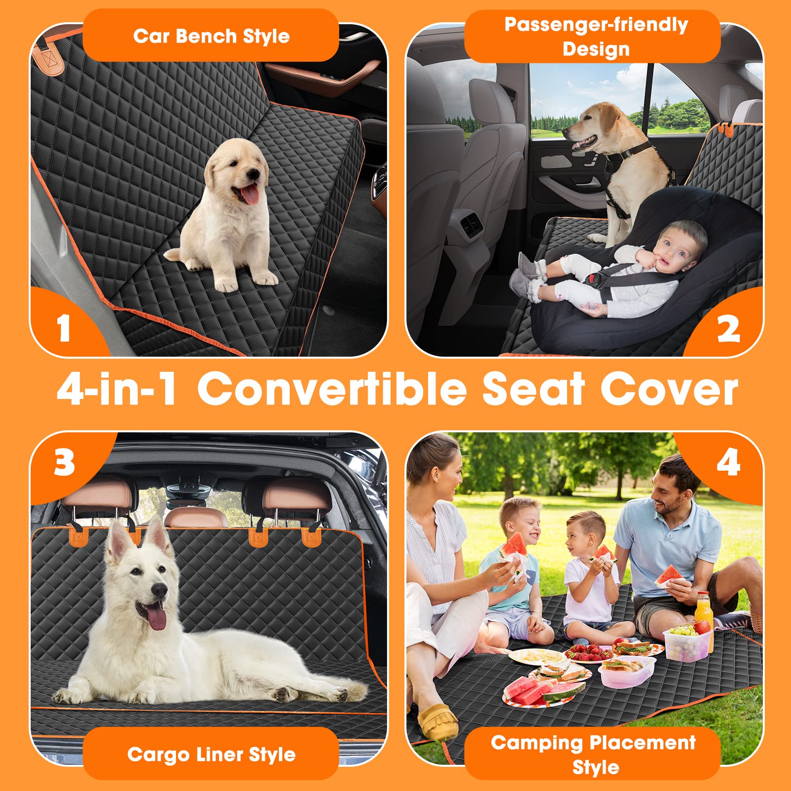 MIXJOY 4-en-1: asiento, banco y hamaca para coche.