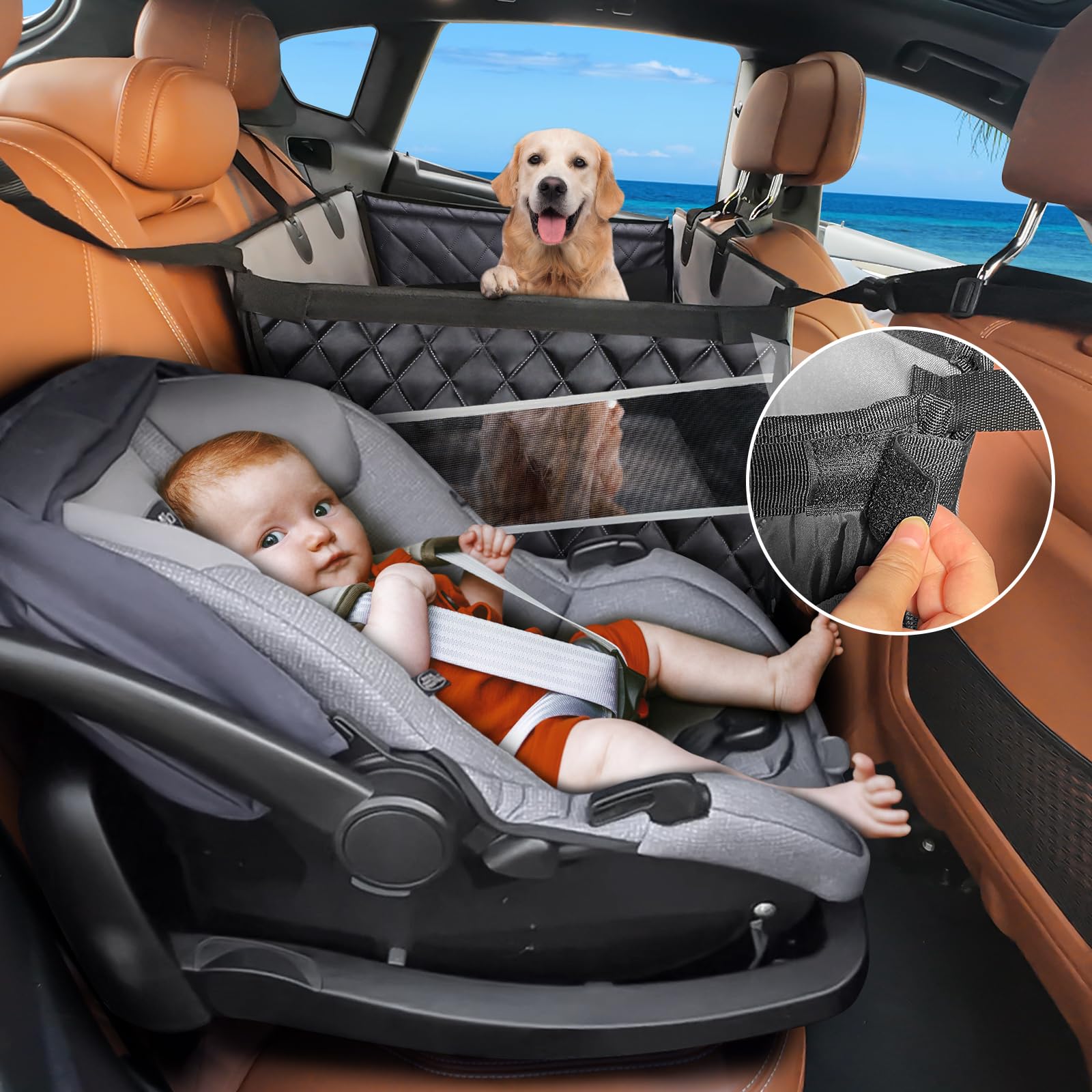 MIXJOY asiento para perro grande permite que el pasajero viaje junto al perro.