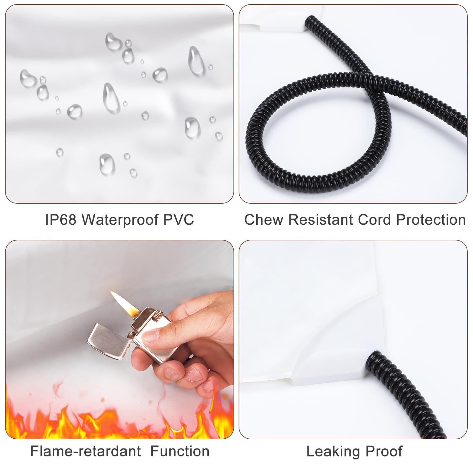 MIXJOY cable con recubrimiento espiral para evitar mordidas y mayor seguridad.
