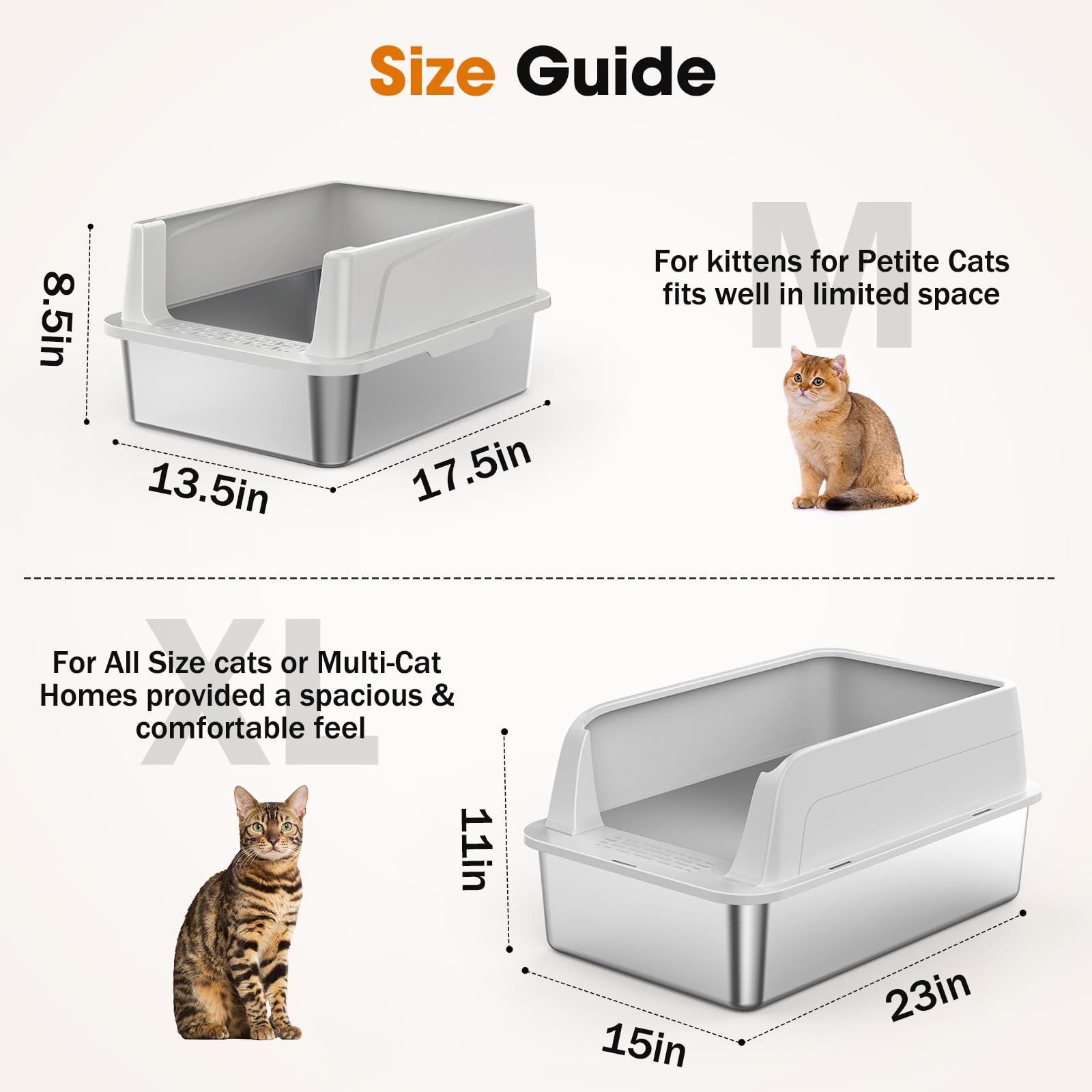 MIXJOY caja-arena paredes altas para mayor privacidad del gato.