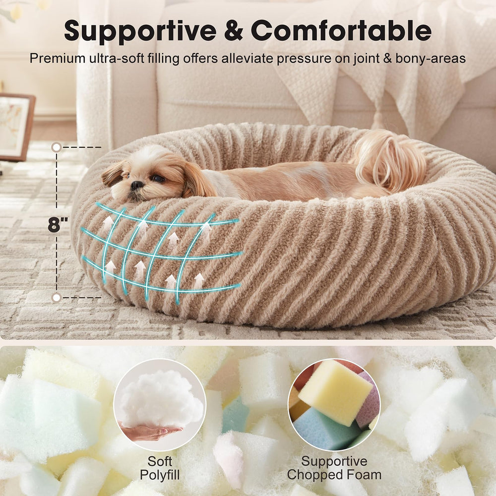 MIXJOY cama-donut para gato interior, rincón cómodo para acurrucarse.