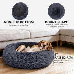 Cama MIXJOY para gatos redonda con confort y seguridad para dormir.