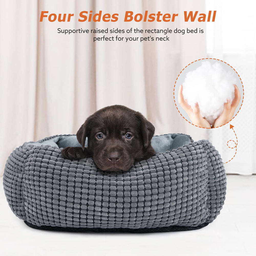 Cama MIXJOY para mascotas rectangular gris, versatilidad en interiores