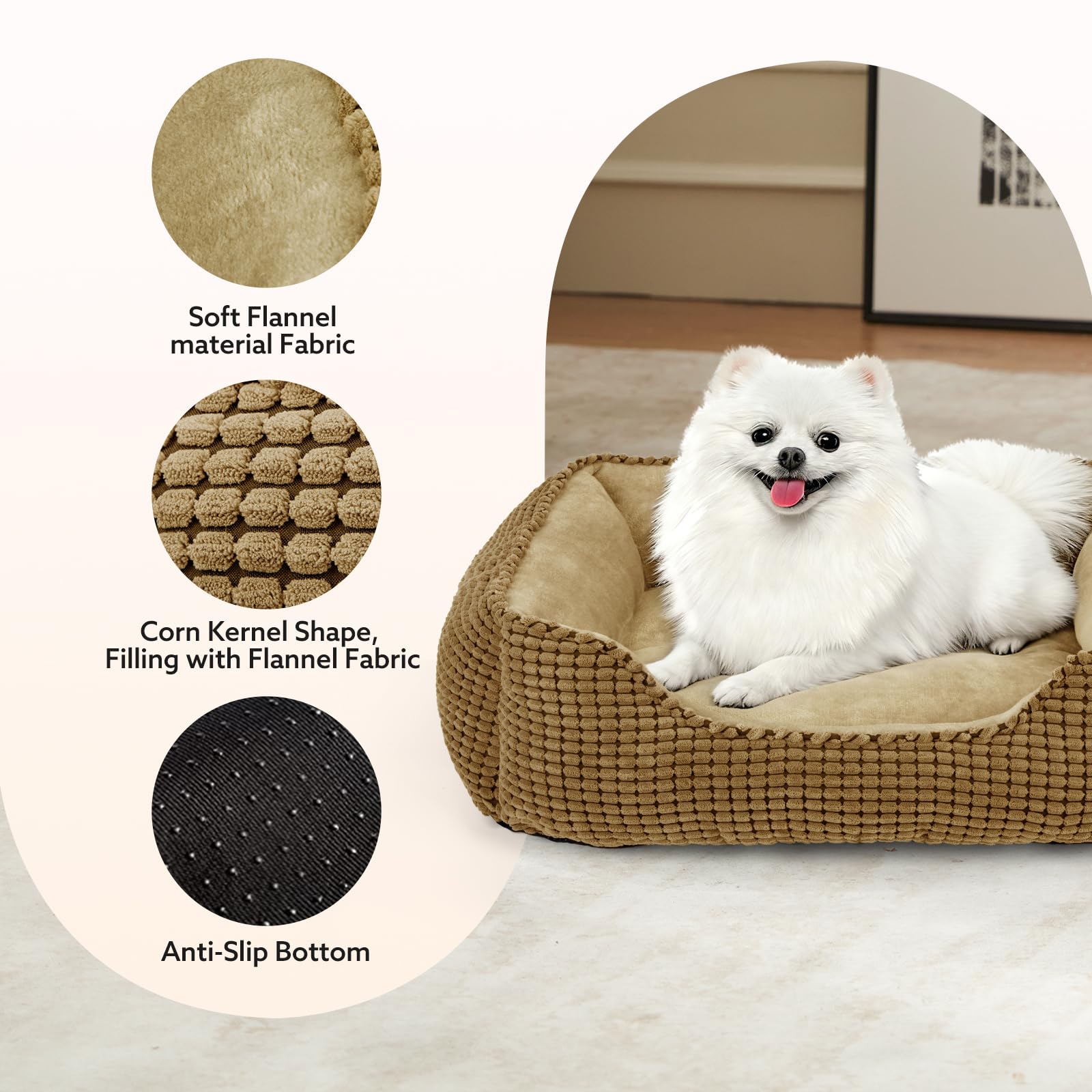 Cama MIXJOY para perros extra grande con microfelpa suave para tranquilidad.