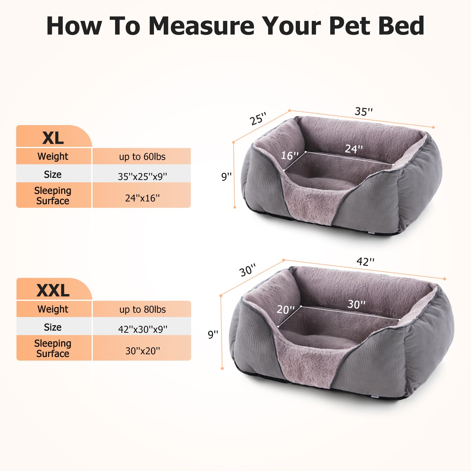 MIXJOY cama-perro-grande-relleno-pp-cotton suave y acogedora.