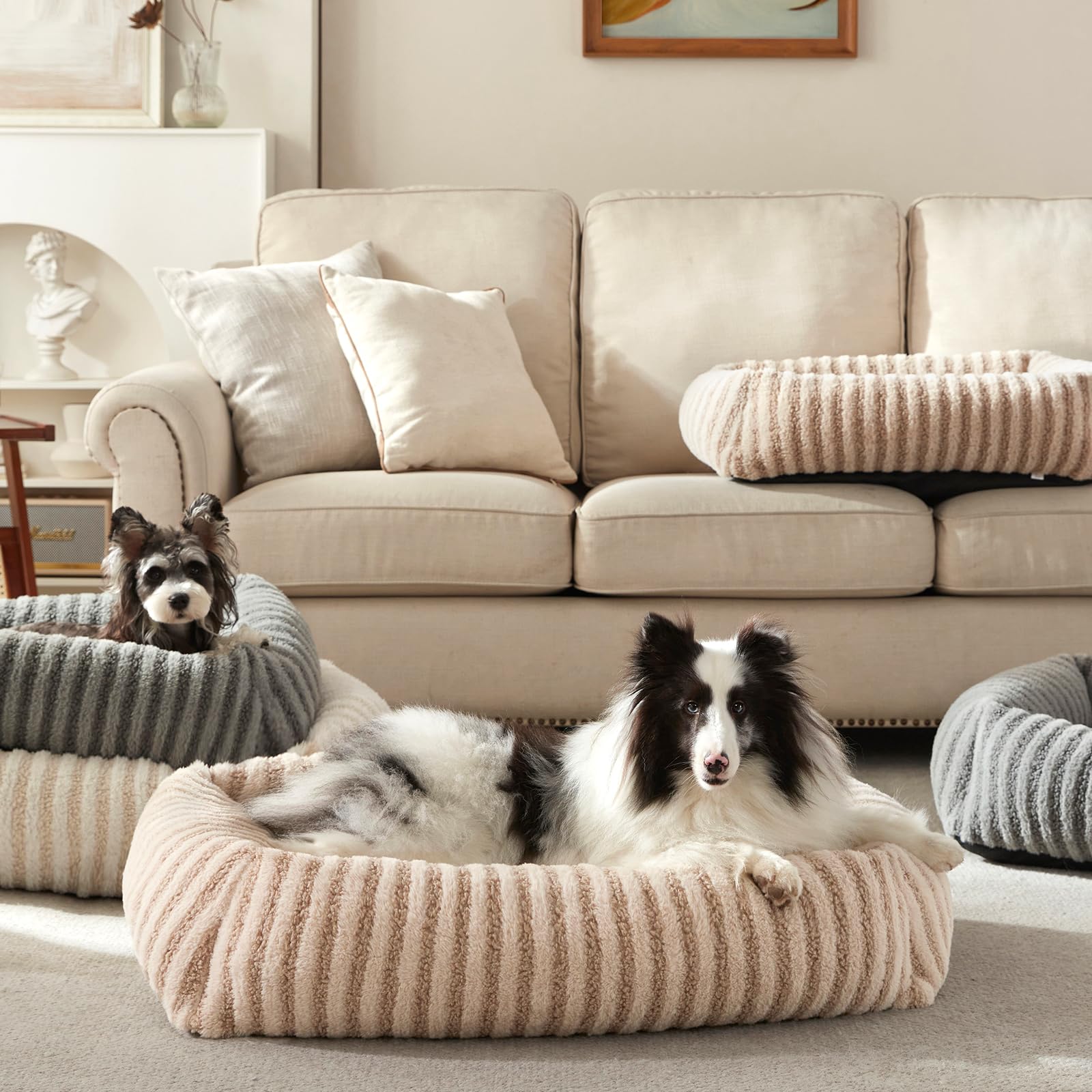 Cama MIXJOY rectangular para mascotas en interiores, rincón de descanso agradable