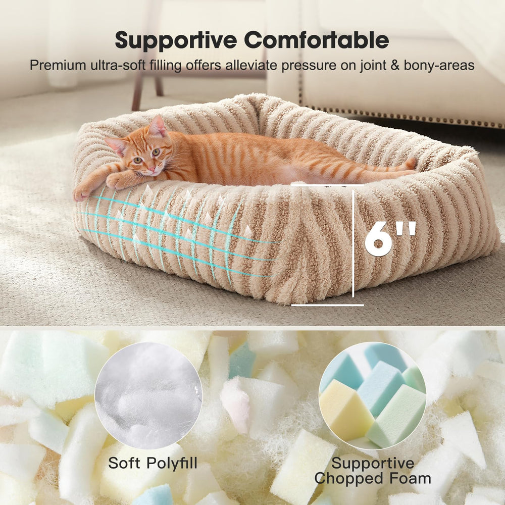 MIXJOY cama para perros pequeños con forro de pelo sintético suave