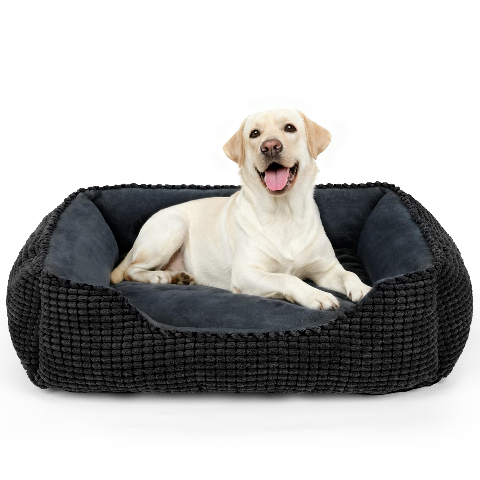 MIXJOY cama para perros XL con diseño rectangular para mayor confort.