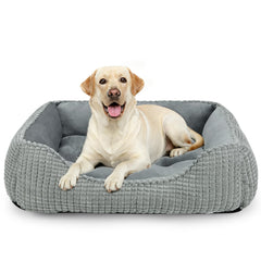 Cama MIXJOY XL rectangular para perros grandes, soporte cómodo para cabeza y cuello.
