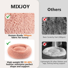 MIXJOY cobertura de pelo sintético suave en rosado para mayor confort.