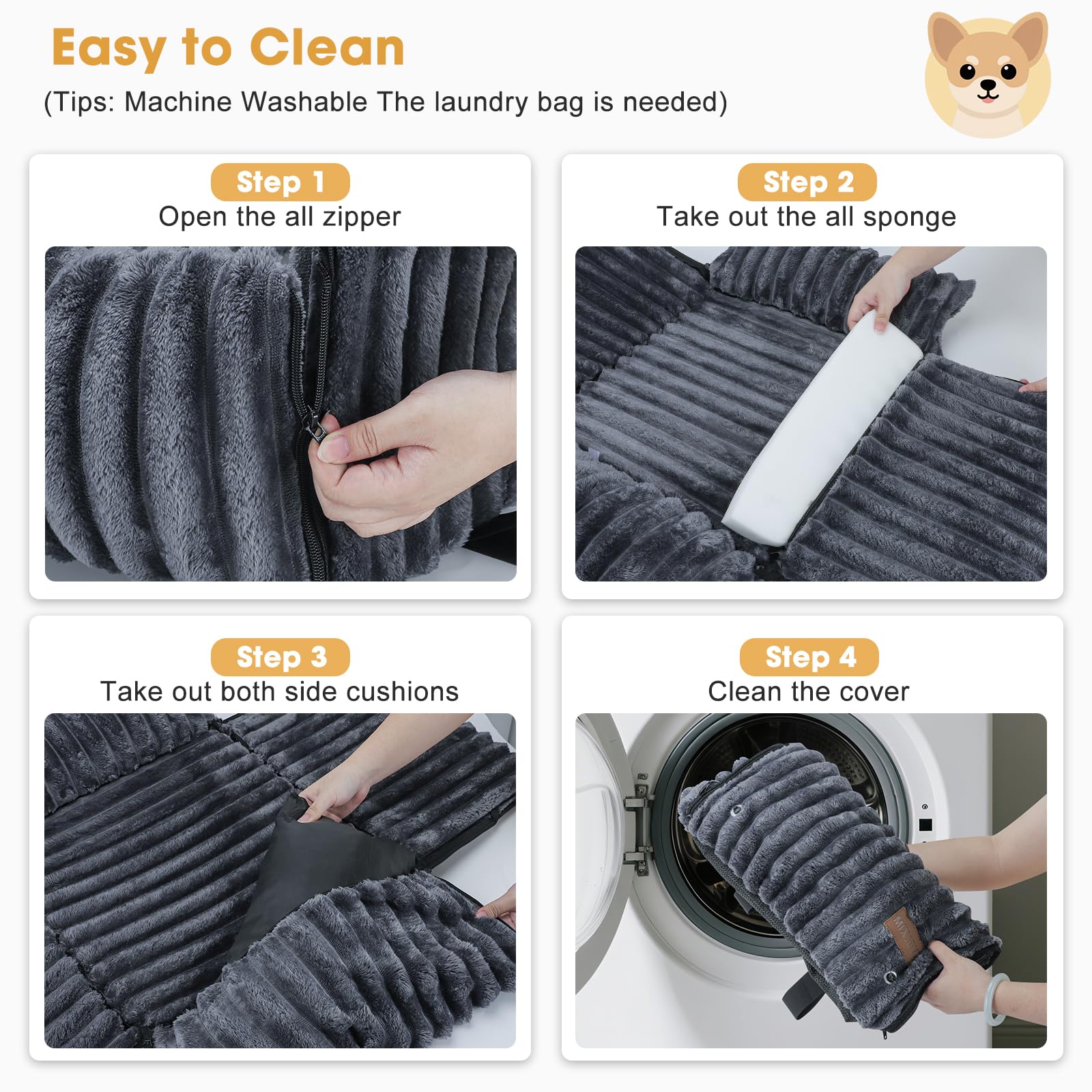 MIXJOY dimensiones 19x19x15 para perros pequeños y medianos