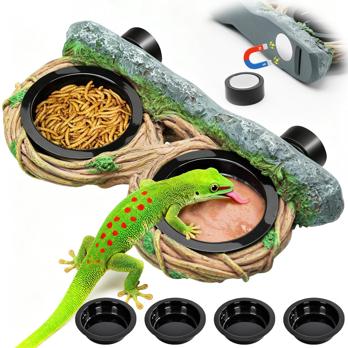 MIXJOY enrejado vegetal para terrario, sensación natural y segura para reptiles.