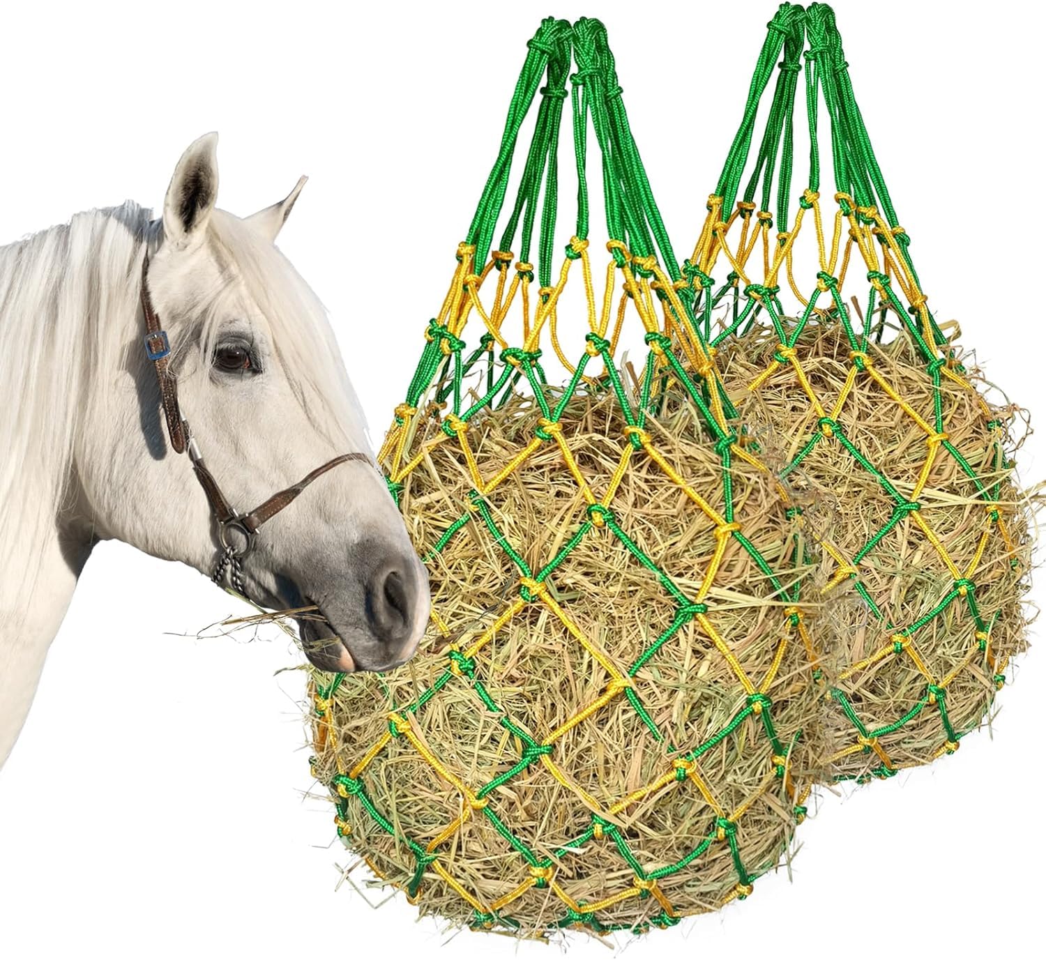 MIYABALA red de heno para caballos, alimentación lenta y controlada.