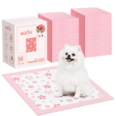 Pañales Mizok para entrenamiento con diseño rosa cerezo, confort y absorción para perros pequeños.
