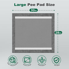 Tapete grande Mizok 28x30 para áreas de baño cómodas para mascotas.