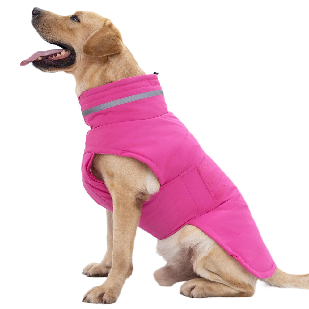Mklhgty abrigo para perro grande rosa XL con velcro ajustable para fácil calce