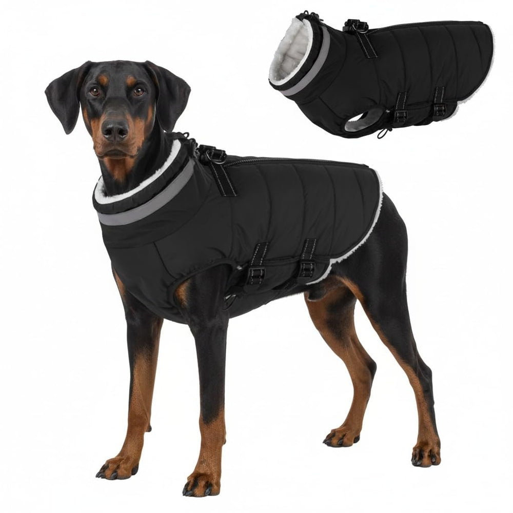 Mklhgty capa para perro grande con correa integrada, ideal para paseos seguros.